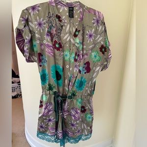 Custo Barcelona Silk Floral Romper